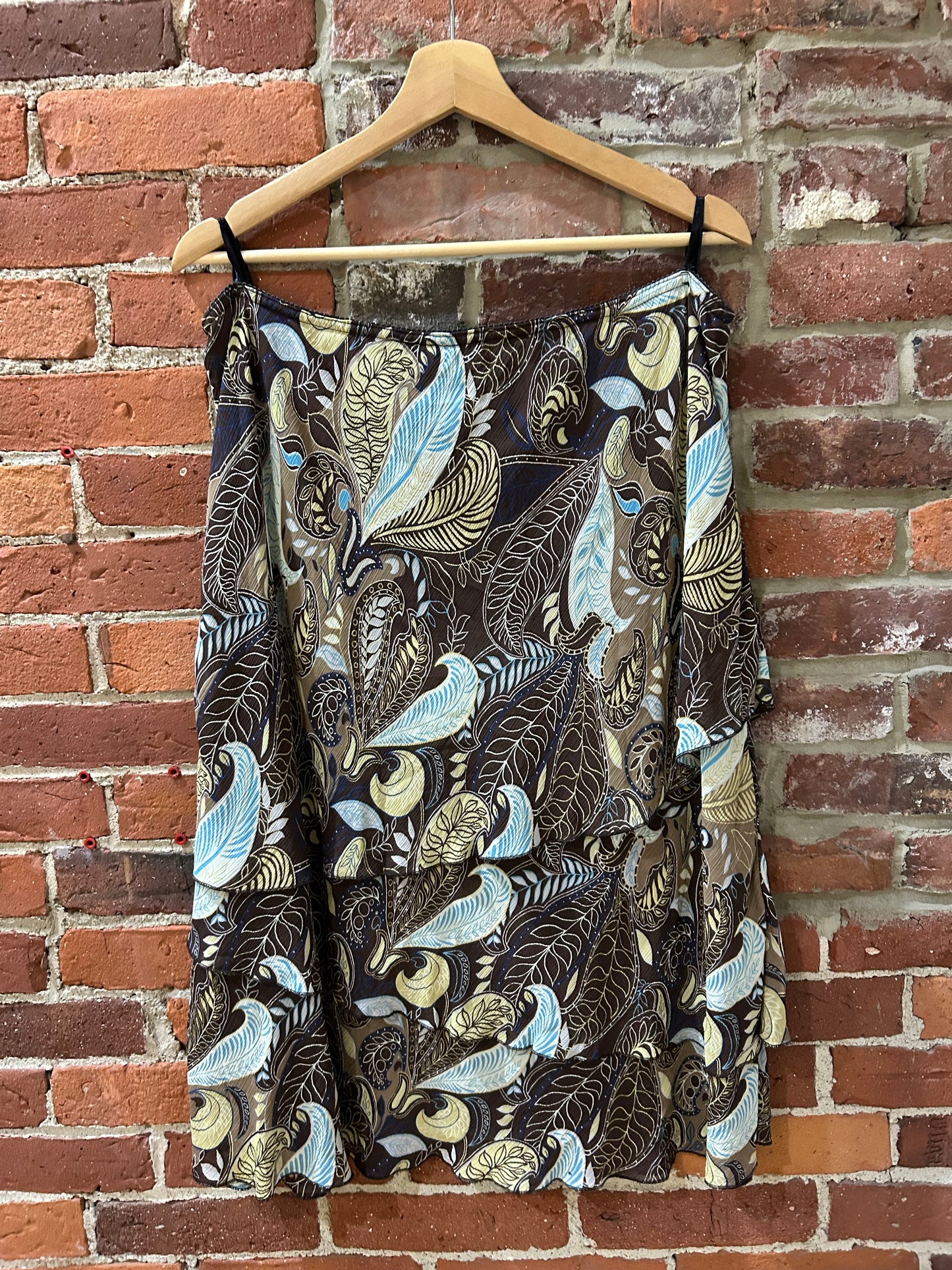 Brown ruffle skirt