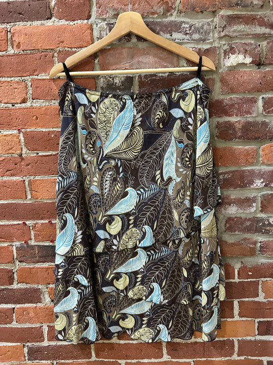Brown ruffle skirt