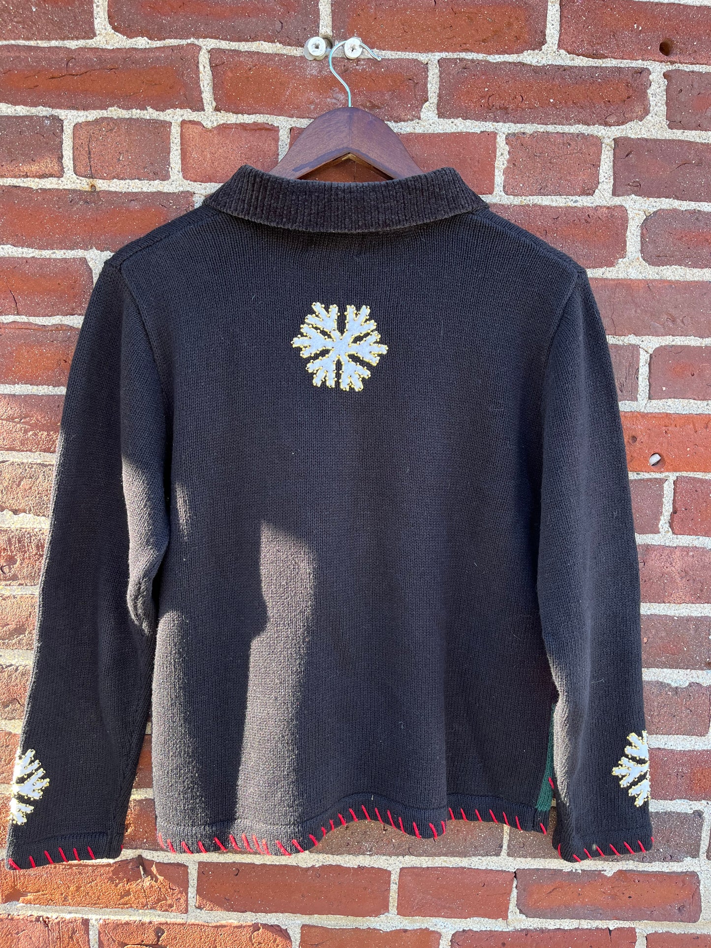 Snowman Zip Up Sweater