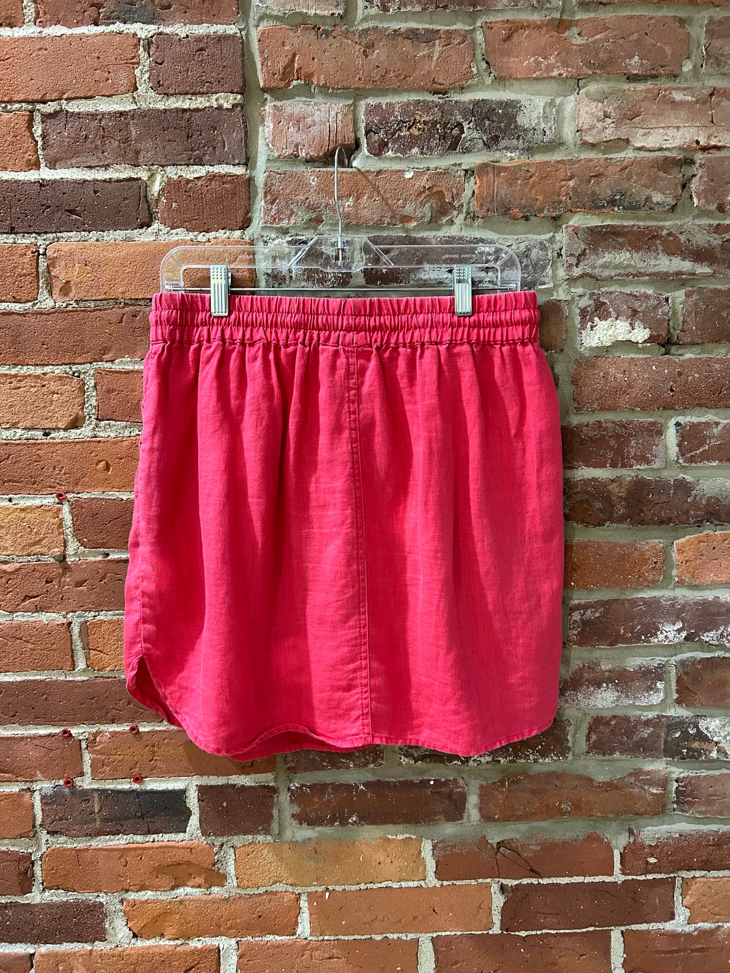 Pink linen skirt