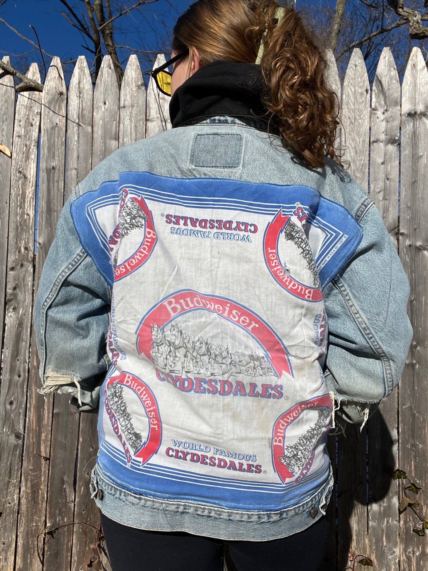 Upcycled Denim Budweiser Jacket