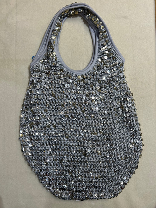 Silver Sequin Bag