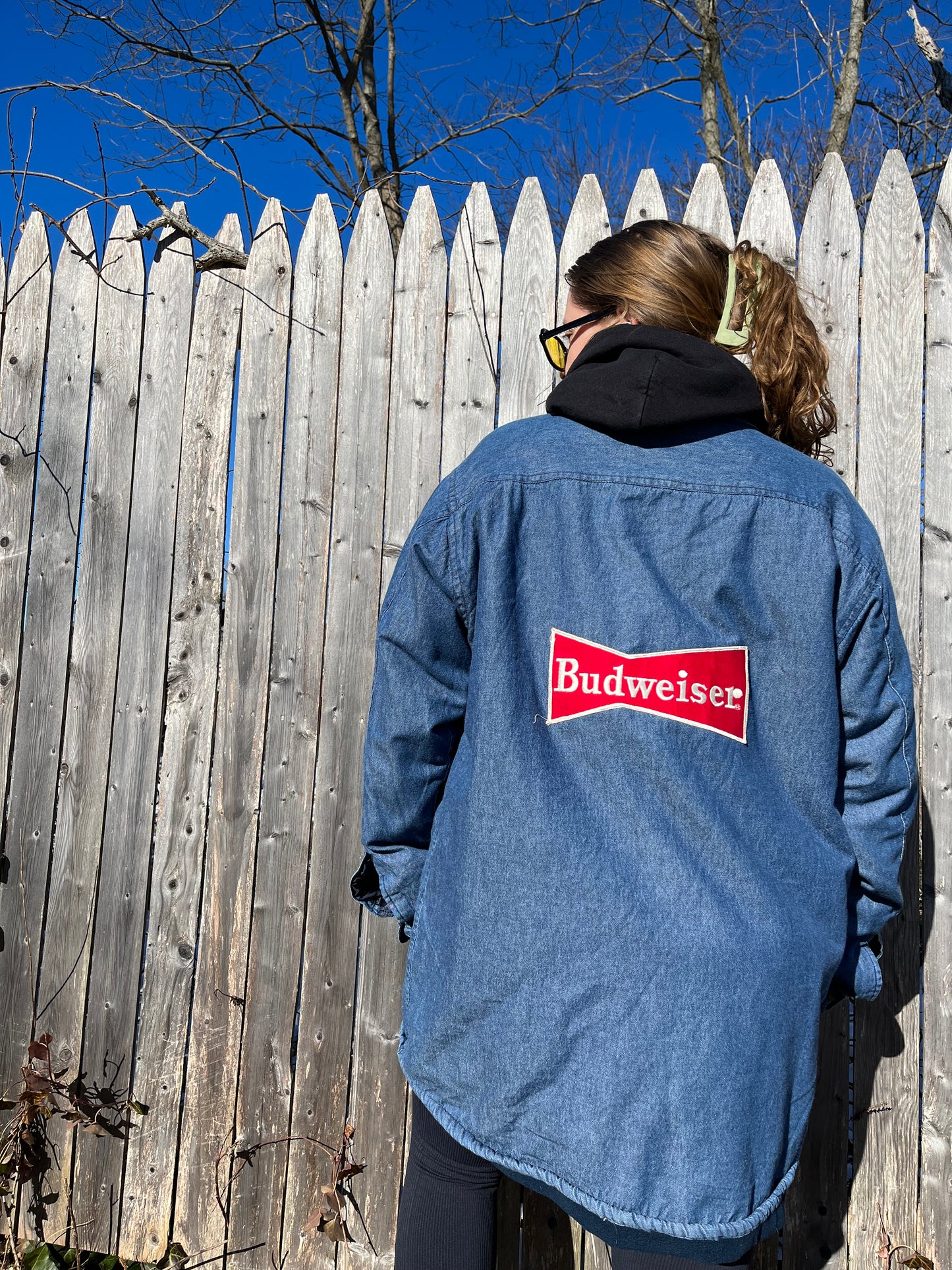 Upcycled Denim Budweiser Jacket