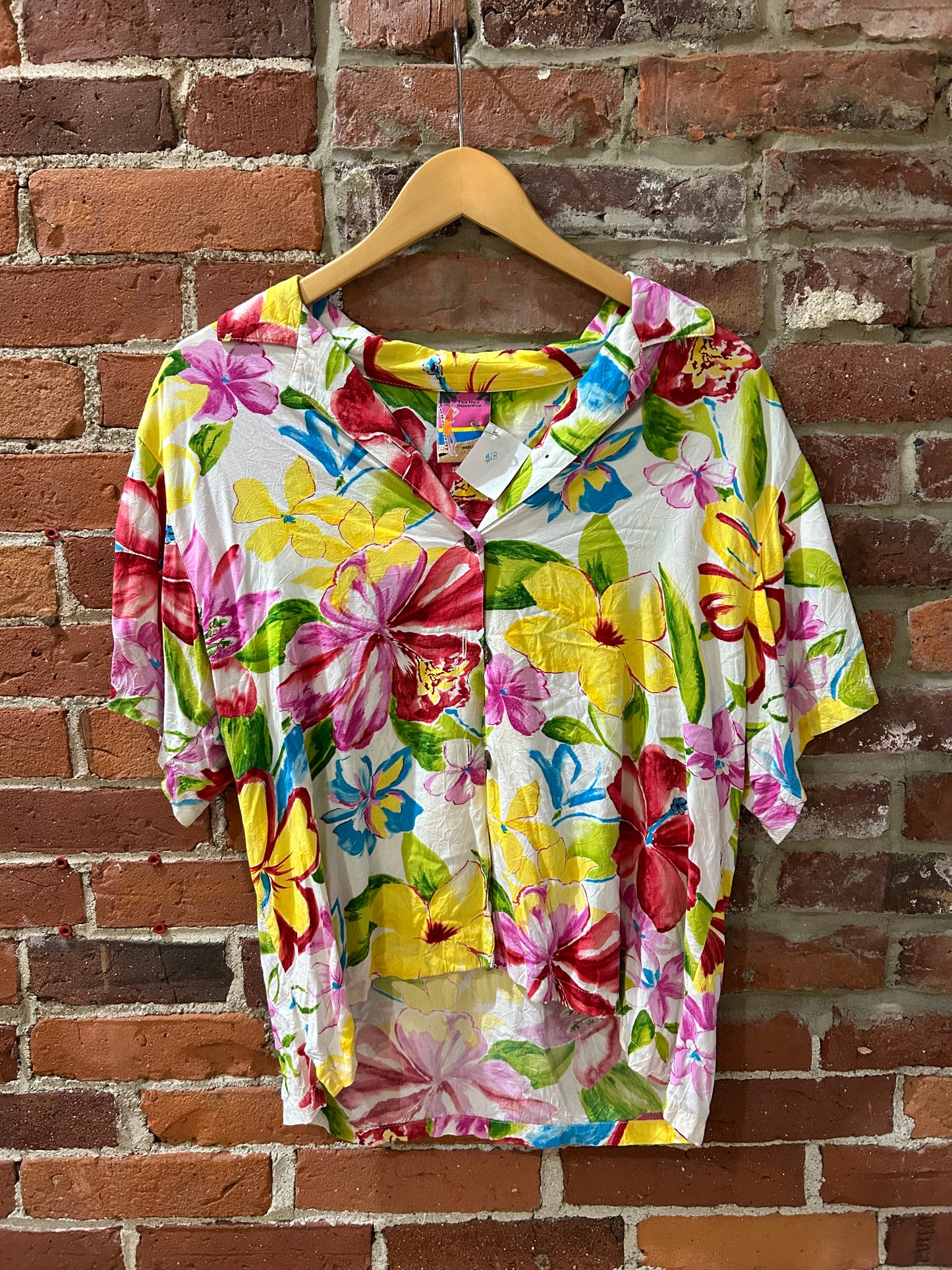 Floral short-sleeve button-up