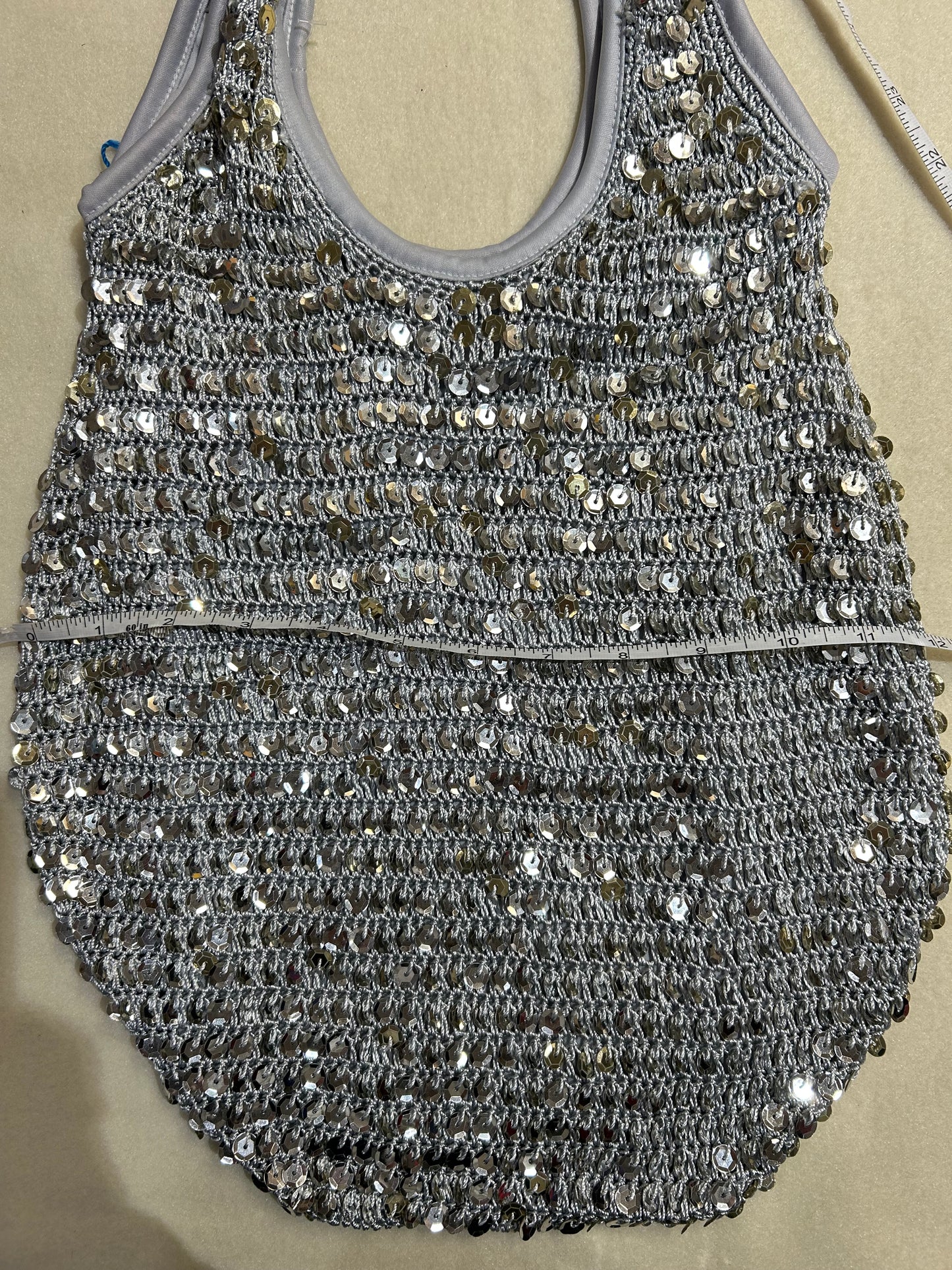 Silver Sequin Bag