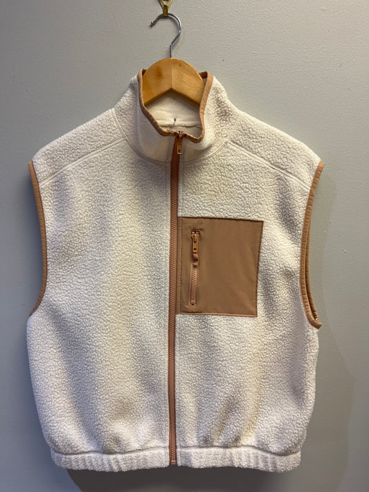 Cream Fleece Vest