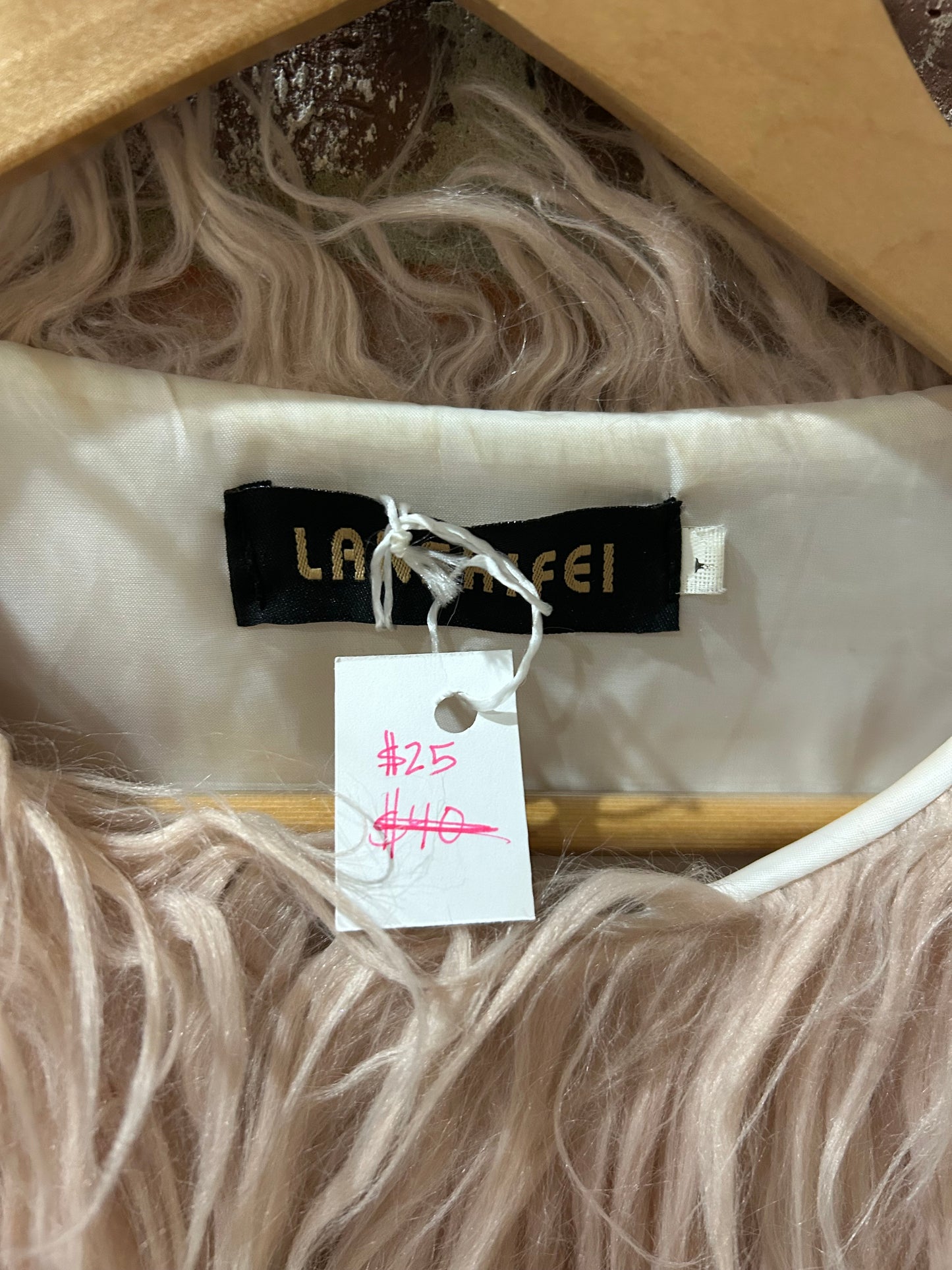 Pink Fuzzy Shag Coat