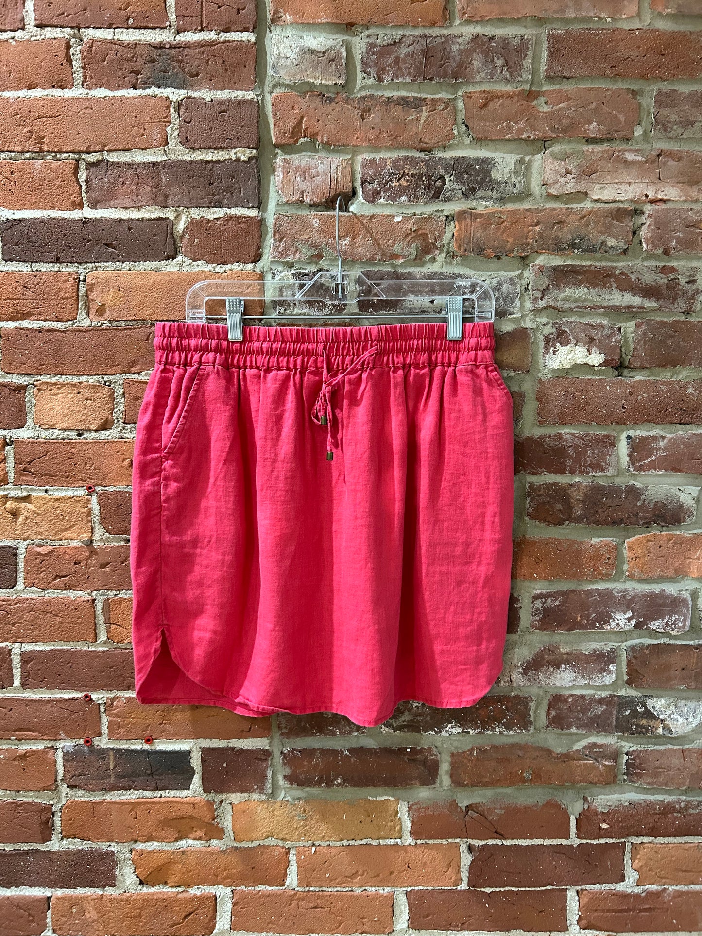 Pink linen skirt