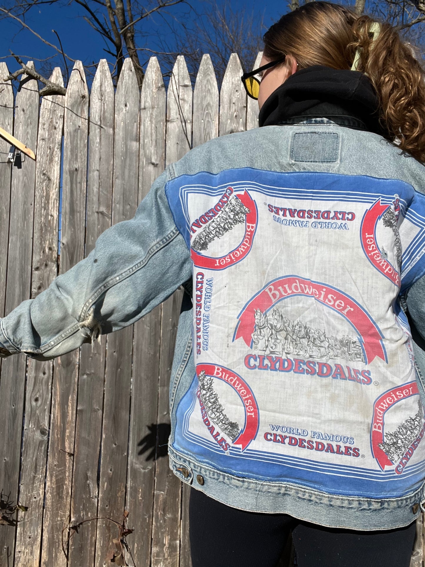 Upcycled Denim Budweiser Jacket