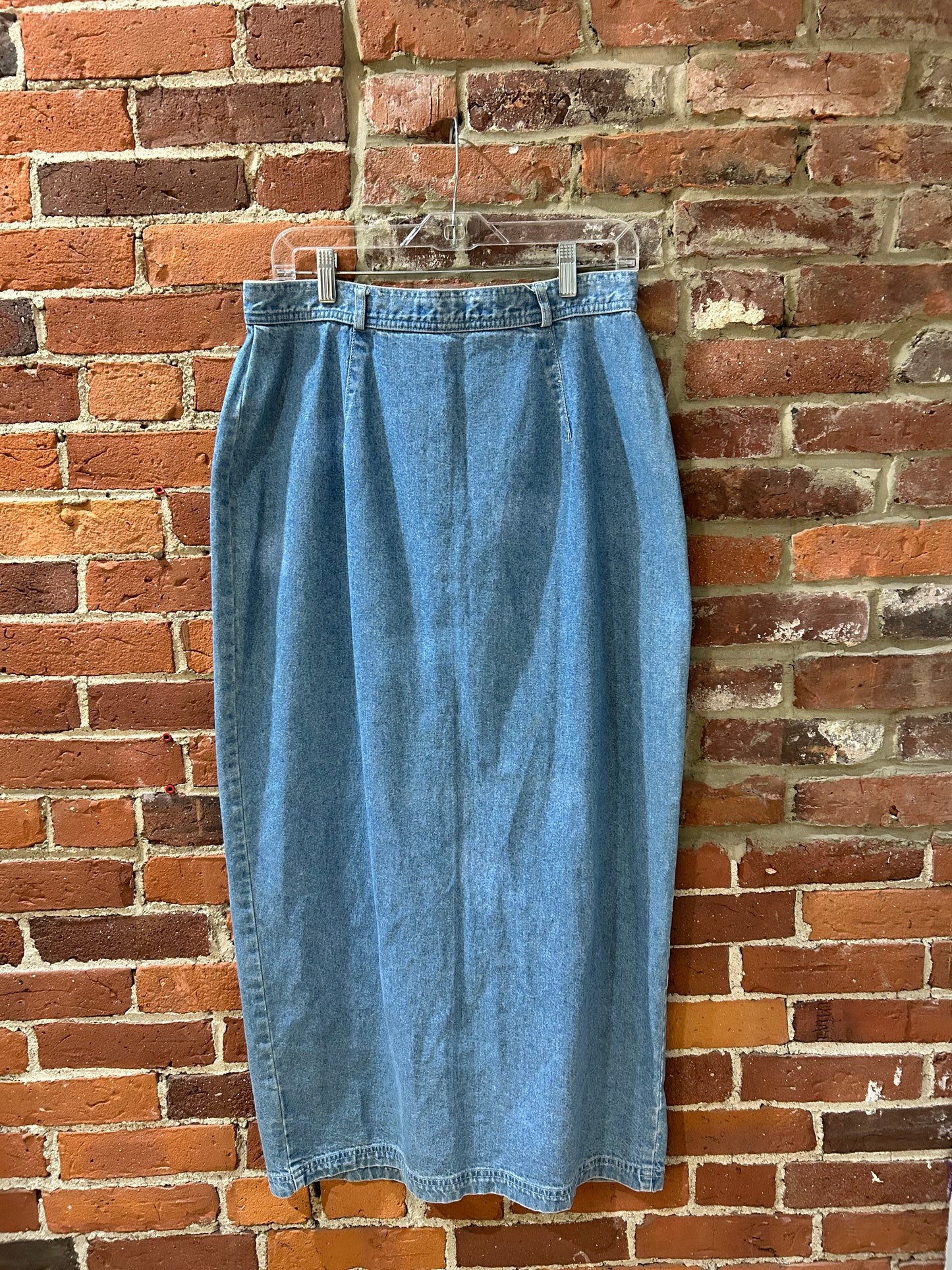Vintage denim maxi skirt