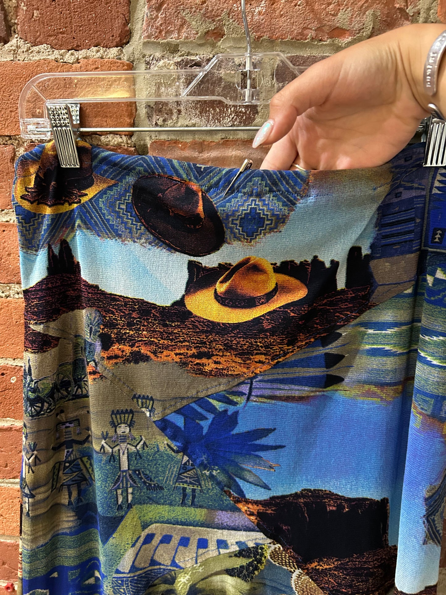 Coastal cowgirl silk skirt