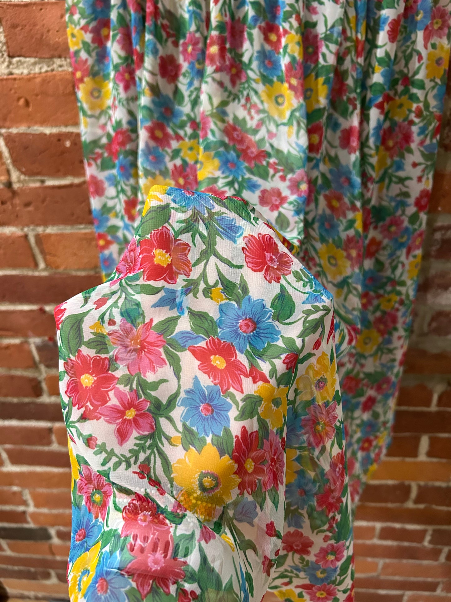 Silk floral skirt