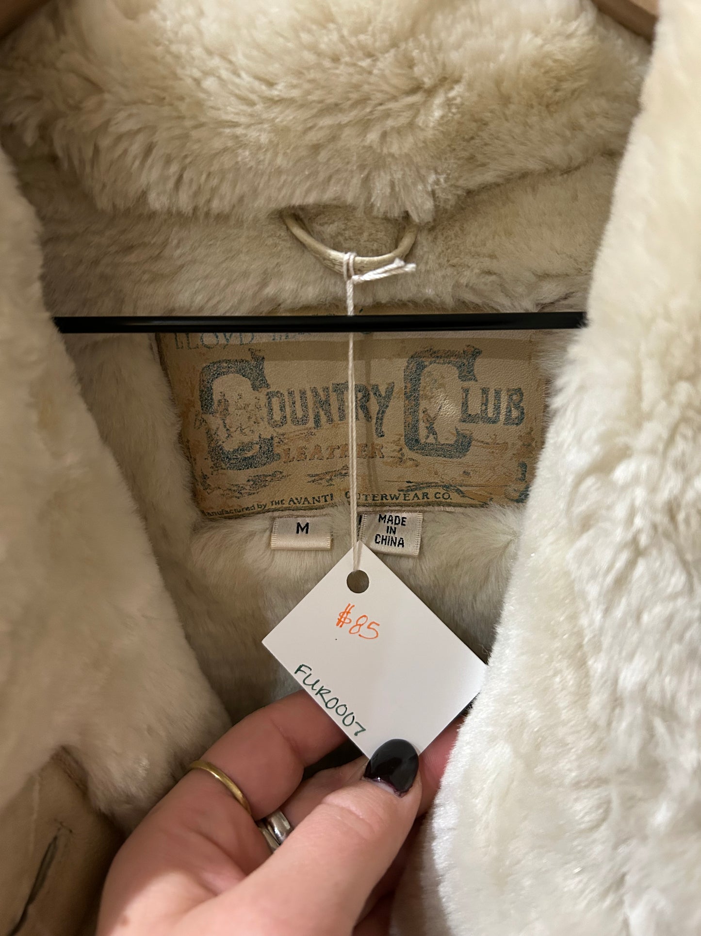 Cream Leather Jacket