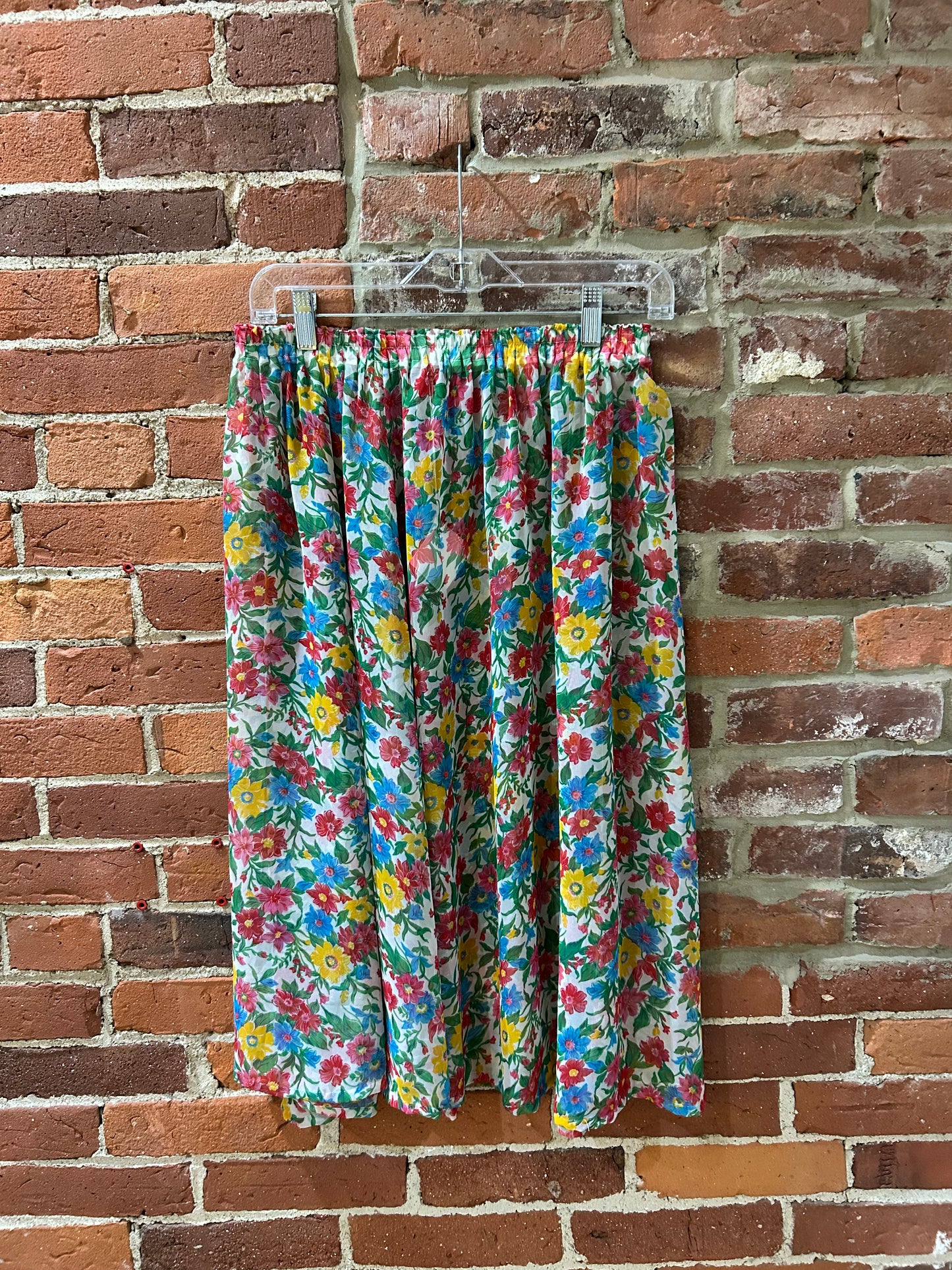 Silk floral skirt