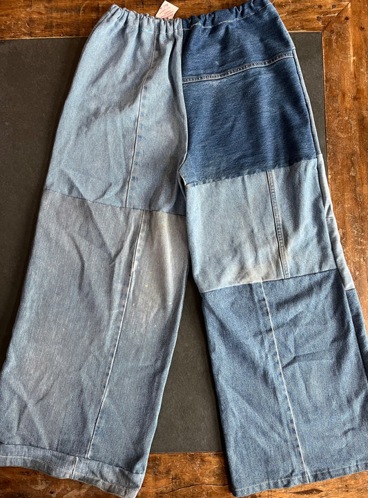 Patchwork Denim Pants