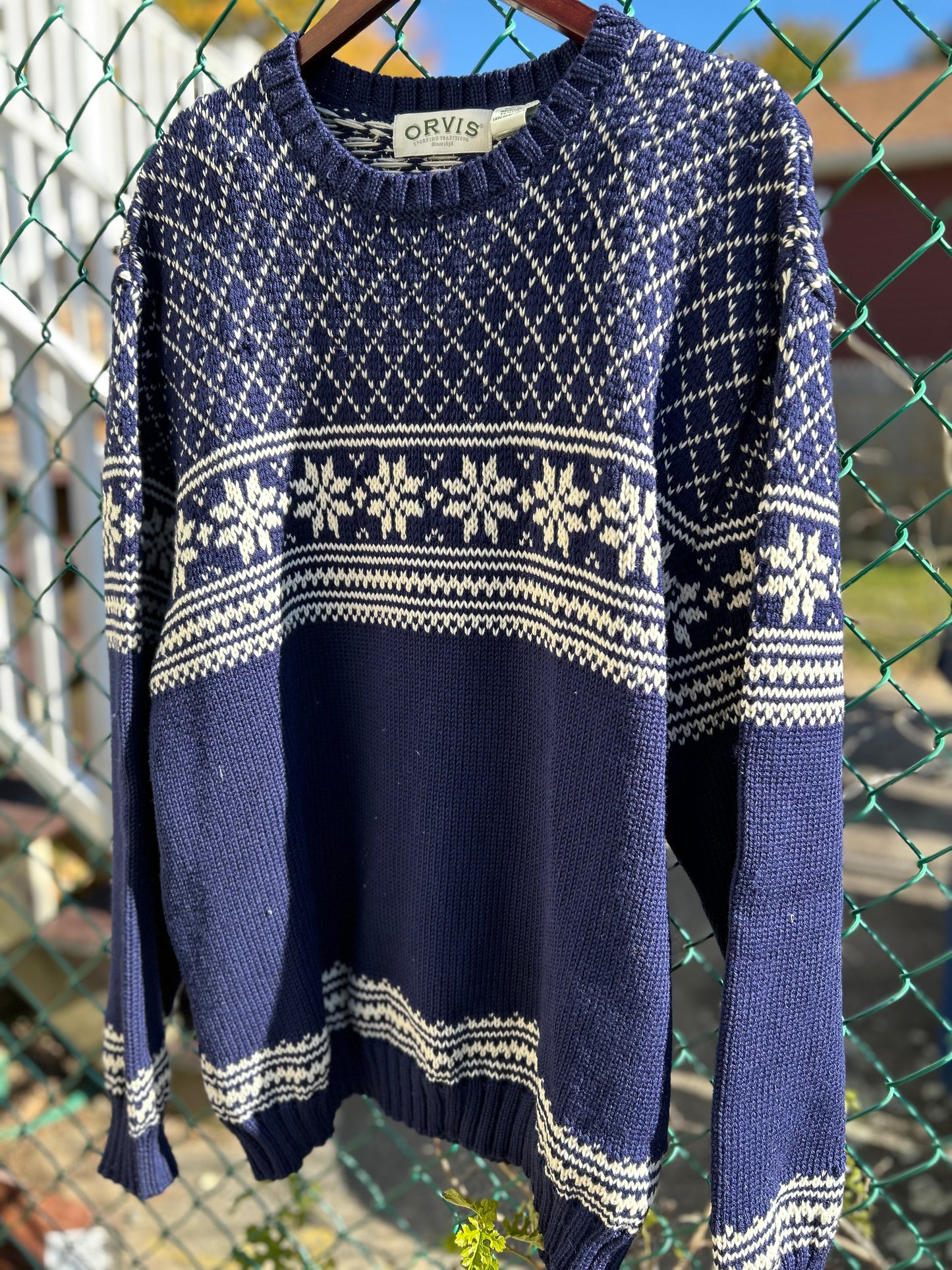 Navy Orvis Sweater