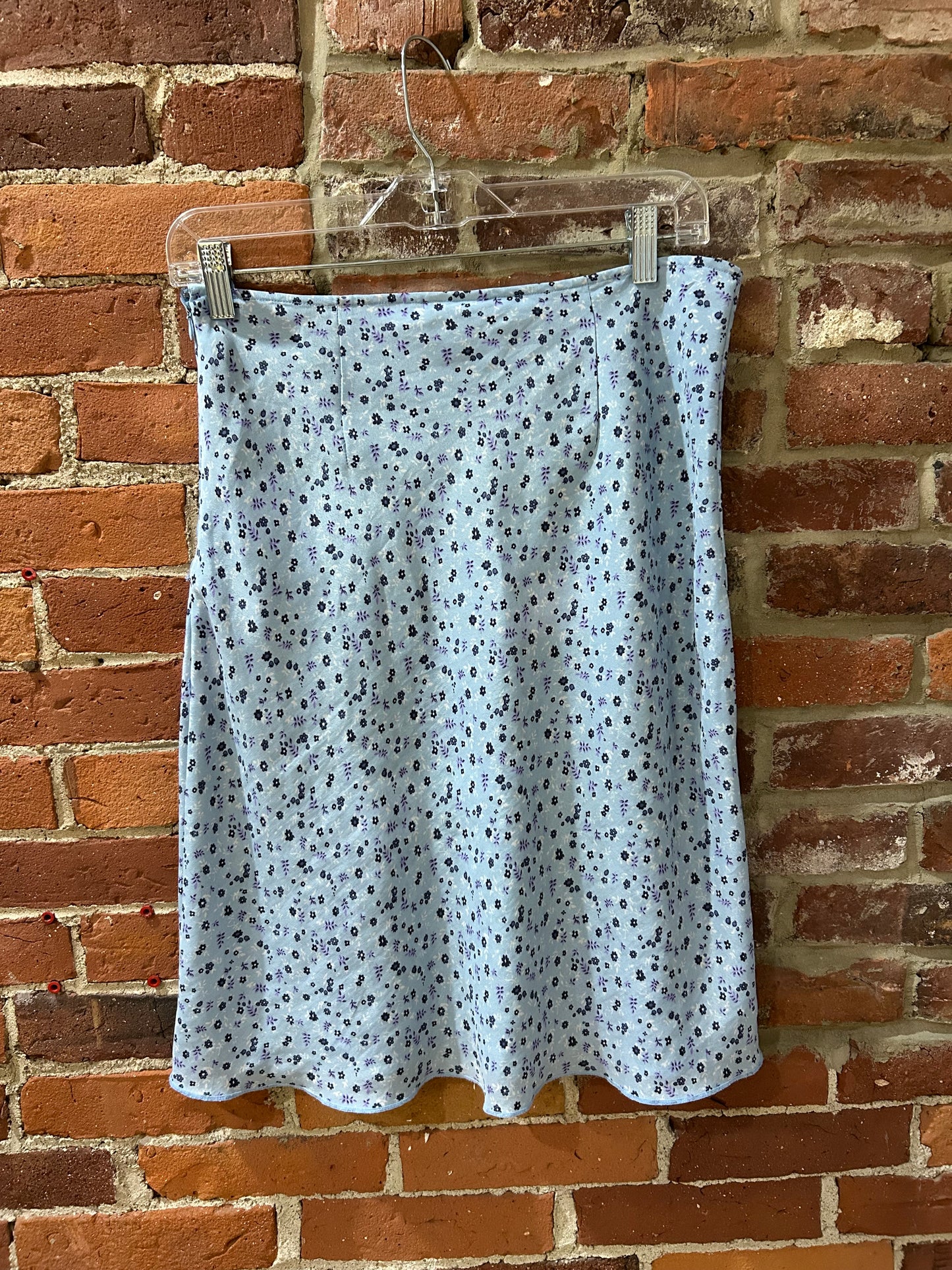 Floral silk skirt