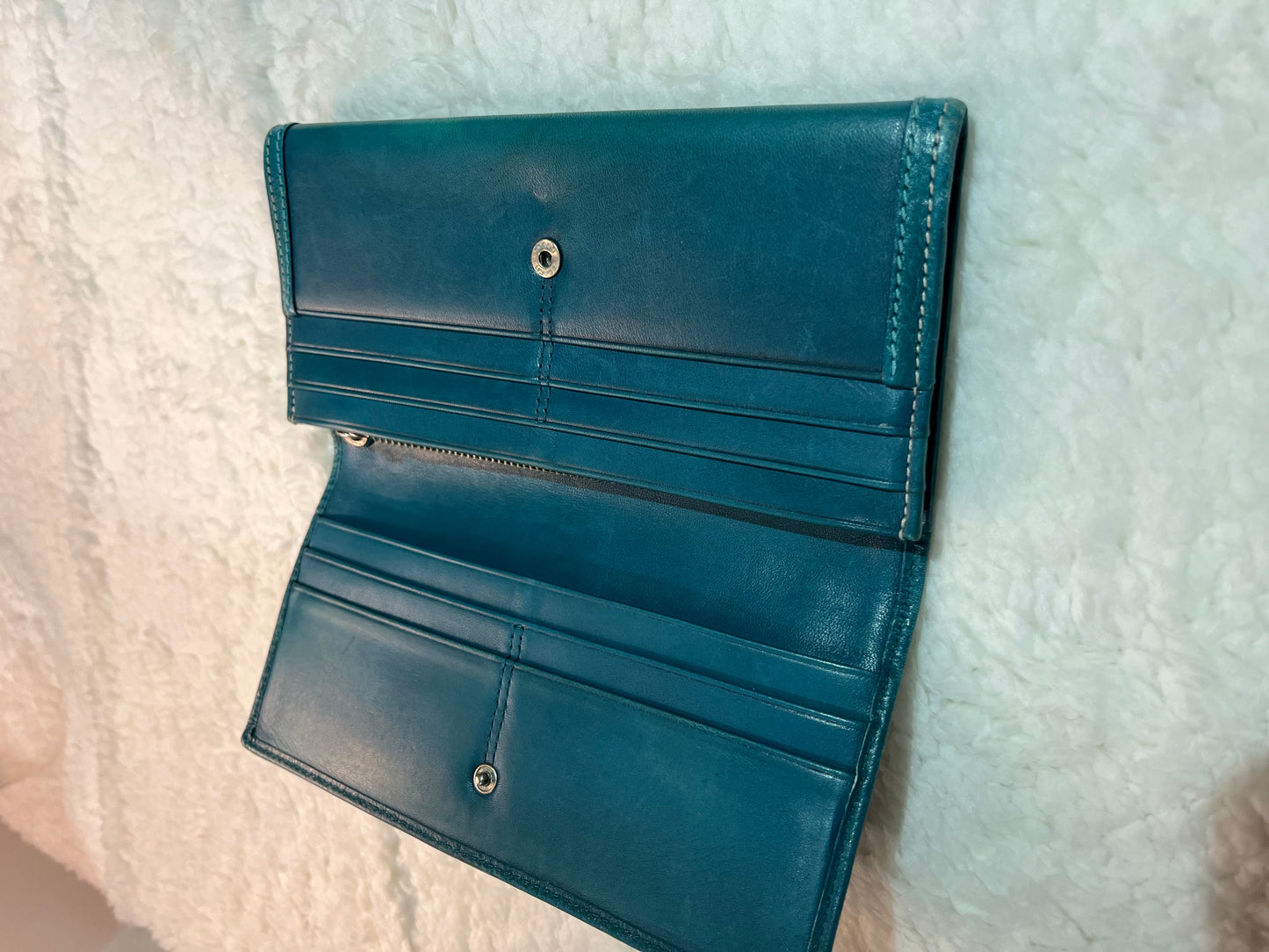 Teal Coach Wallet