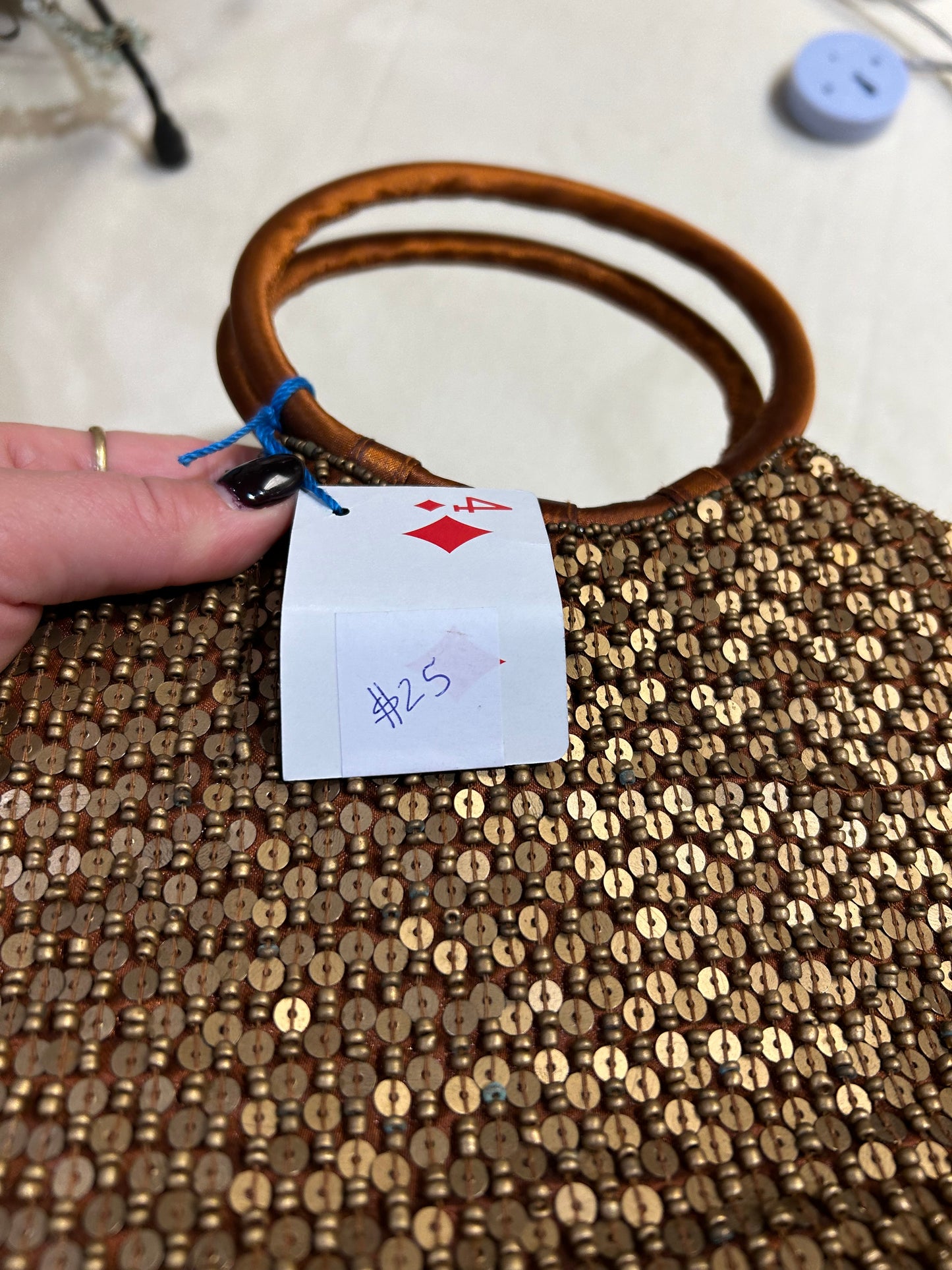 Light Brown Sequin Bag