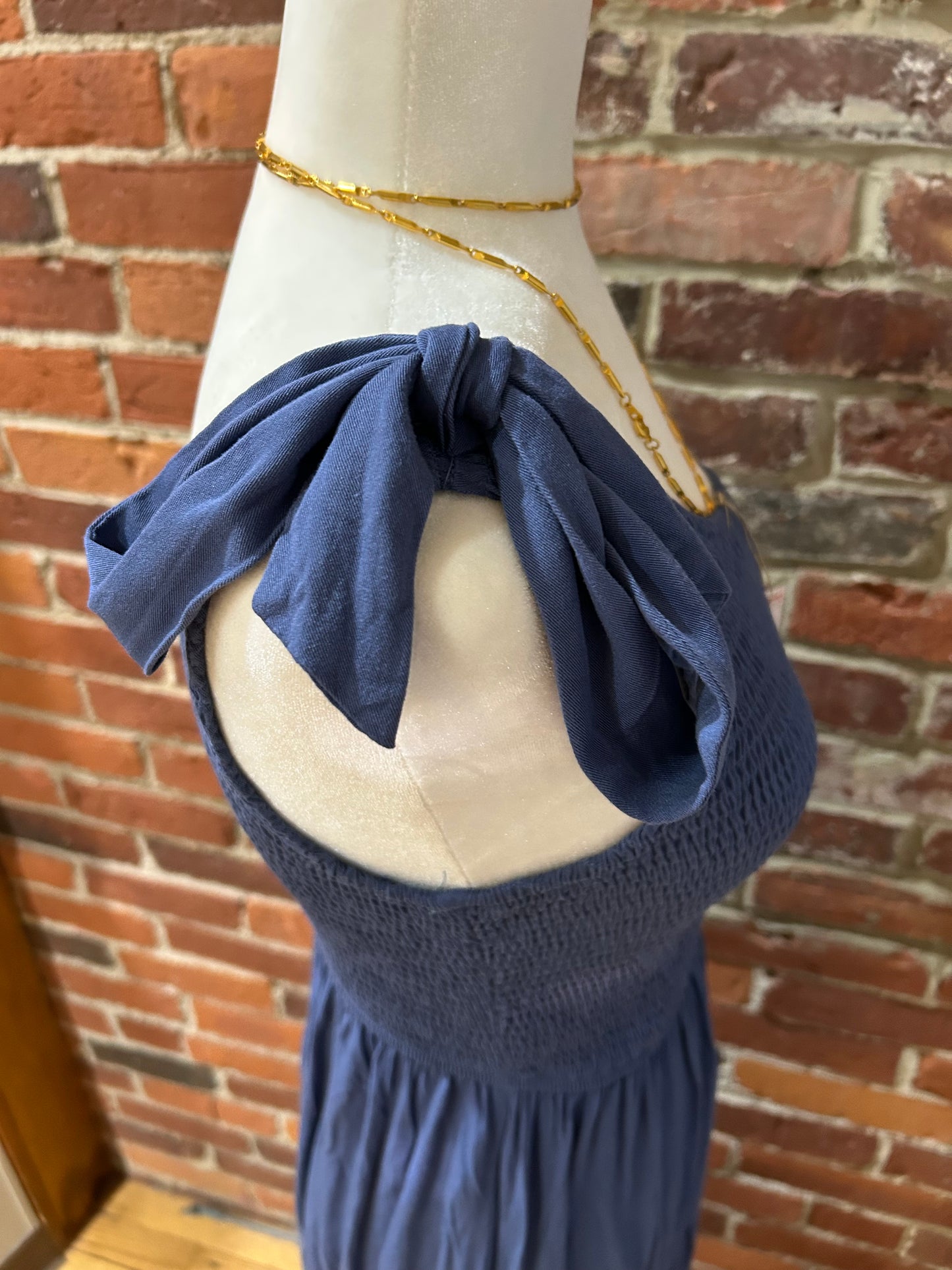 One-shoulder smock sundress
