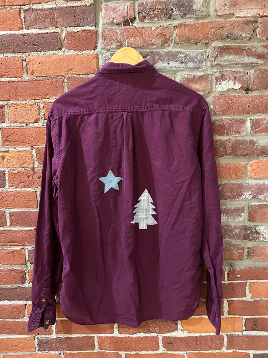 Upcycled Dirigo Maine Flag Vans Flannel