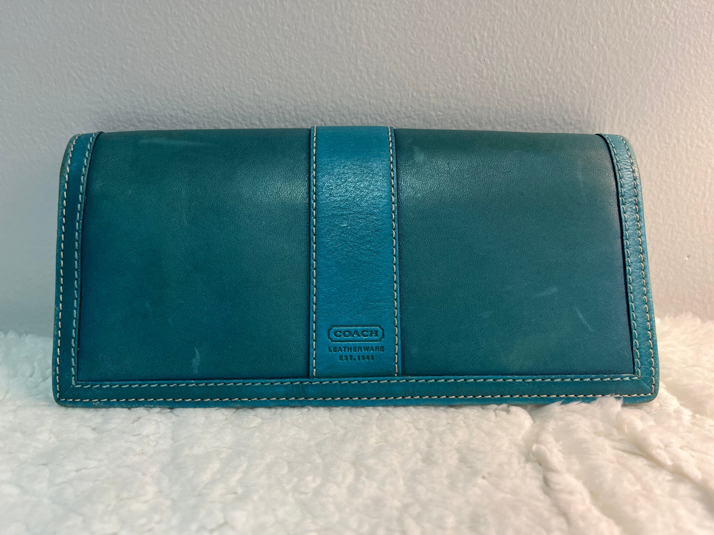 Teal Coach Wallet