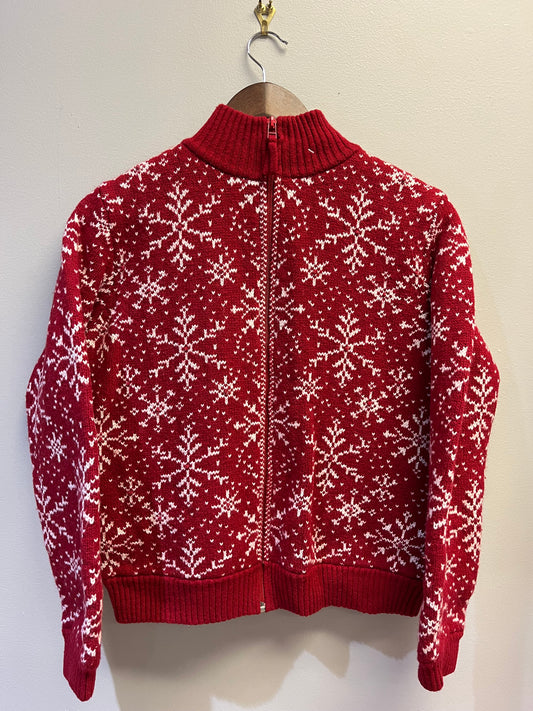 Red Snowflake Zip Up