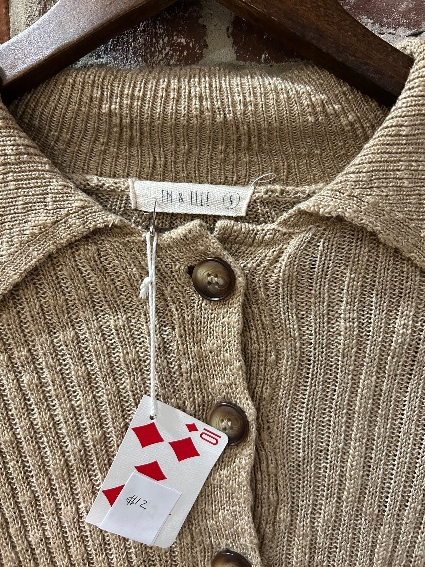 Cropped button-up cardigan