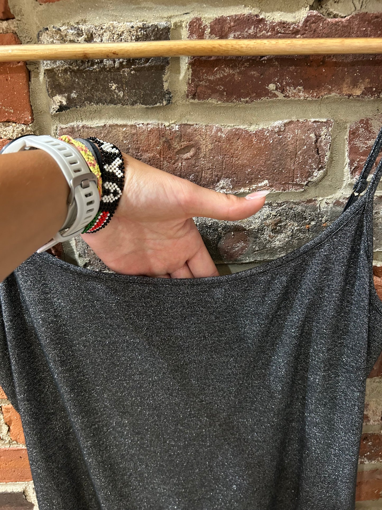 ‘Express’ sparkly tank top