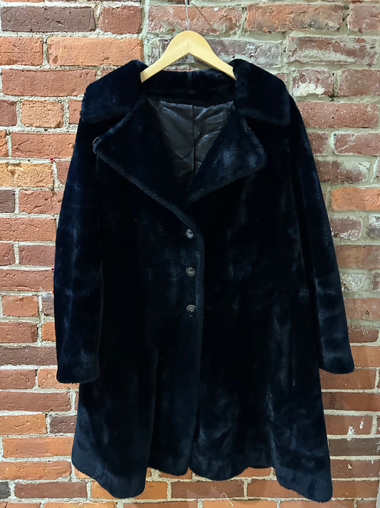 Black Faux Fur Coat