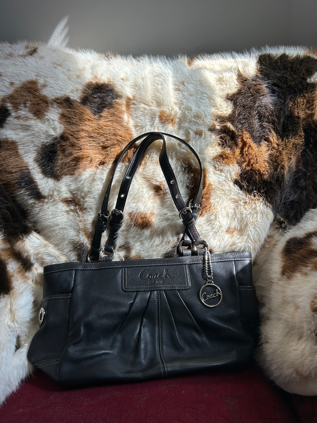 Coach Soho pleated leather tote Cary all