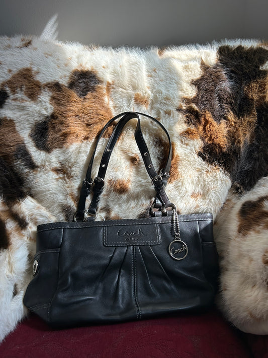 Coach Soho pleated leather tote Cary all
