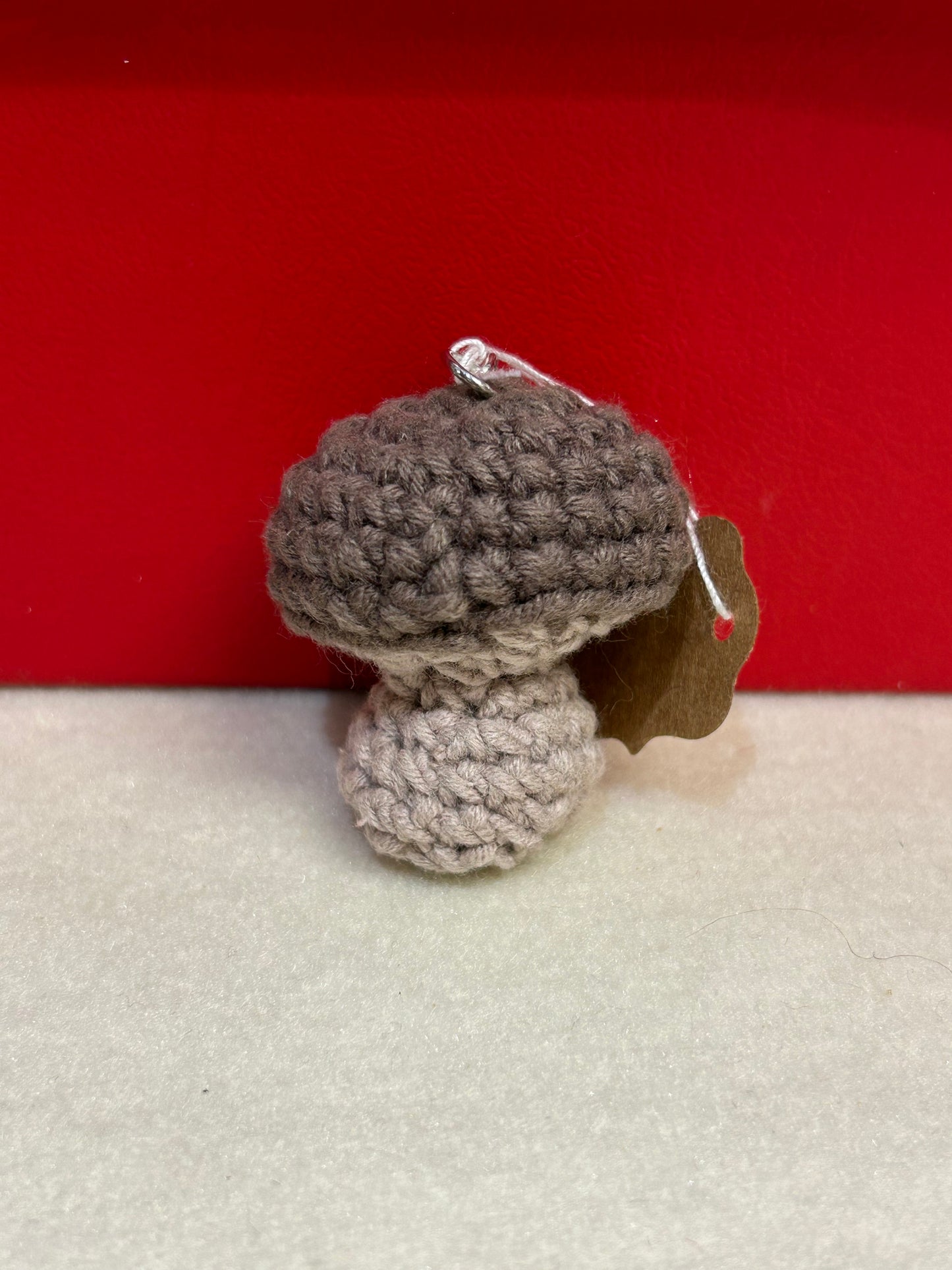 Brown Mushroom Keychain