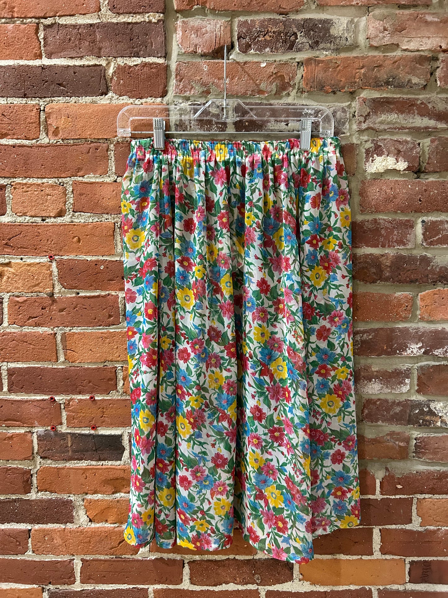 Silk floral skirt