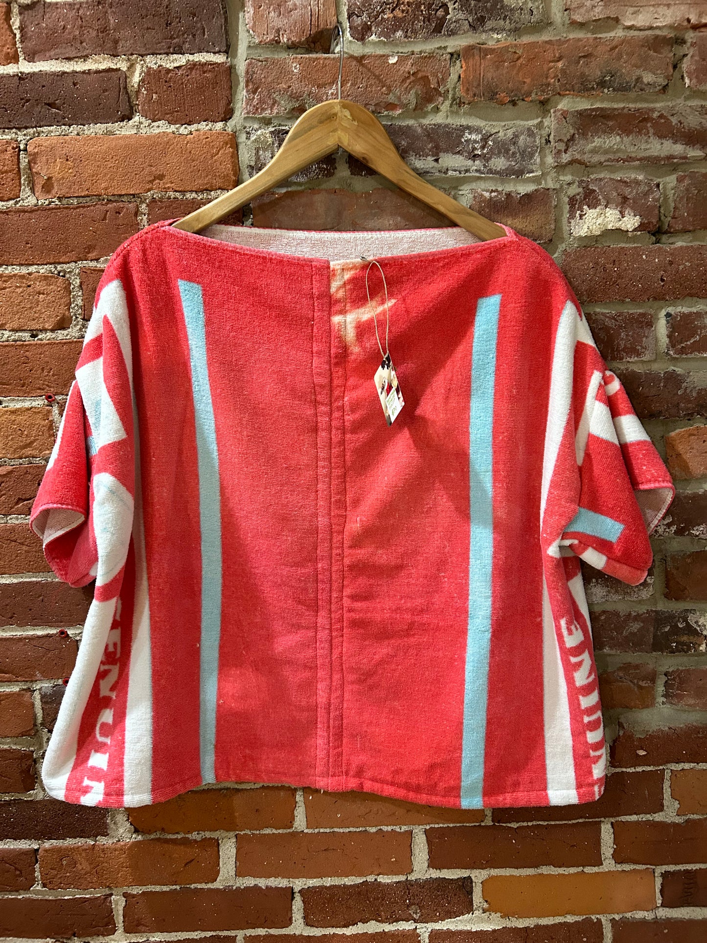 Upcycled Budweiser Towel Poncho