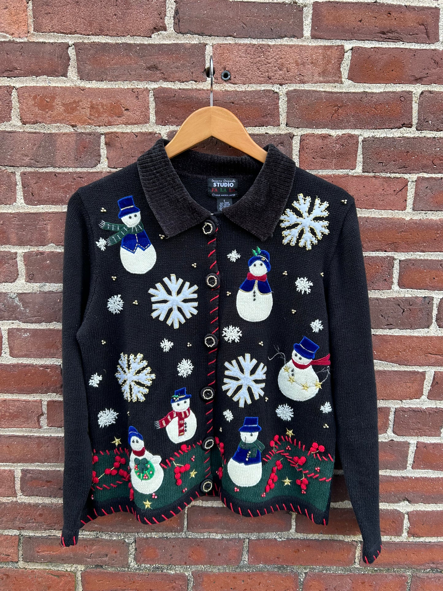 Snowman Button Up Sweater