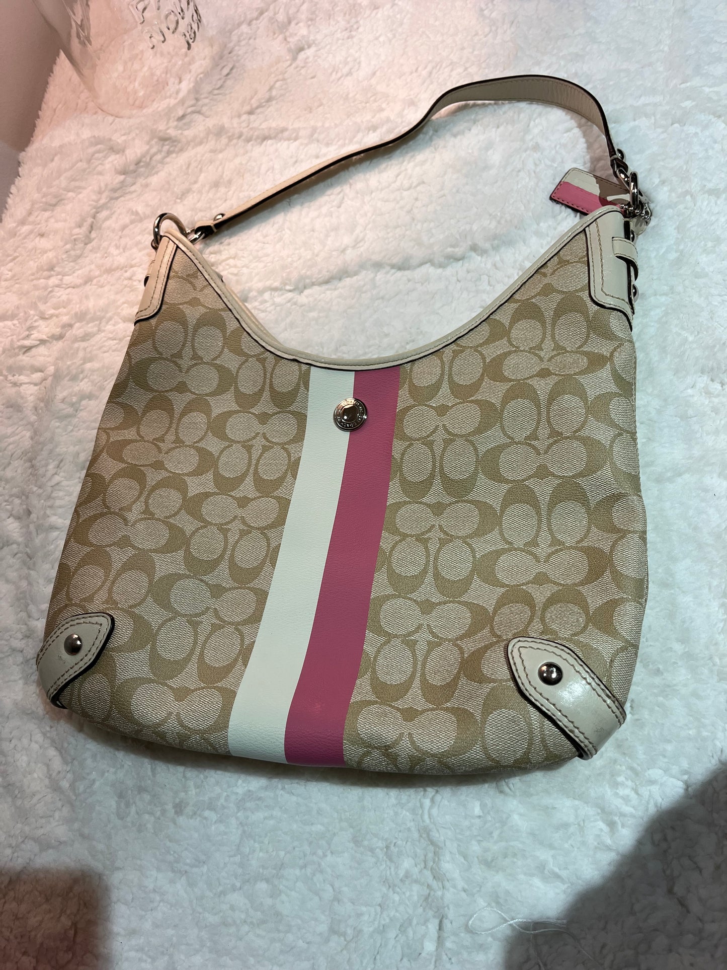 Signature Stripe Coach Bag