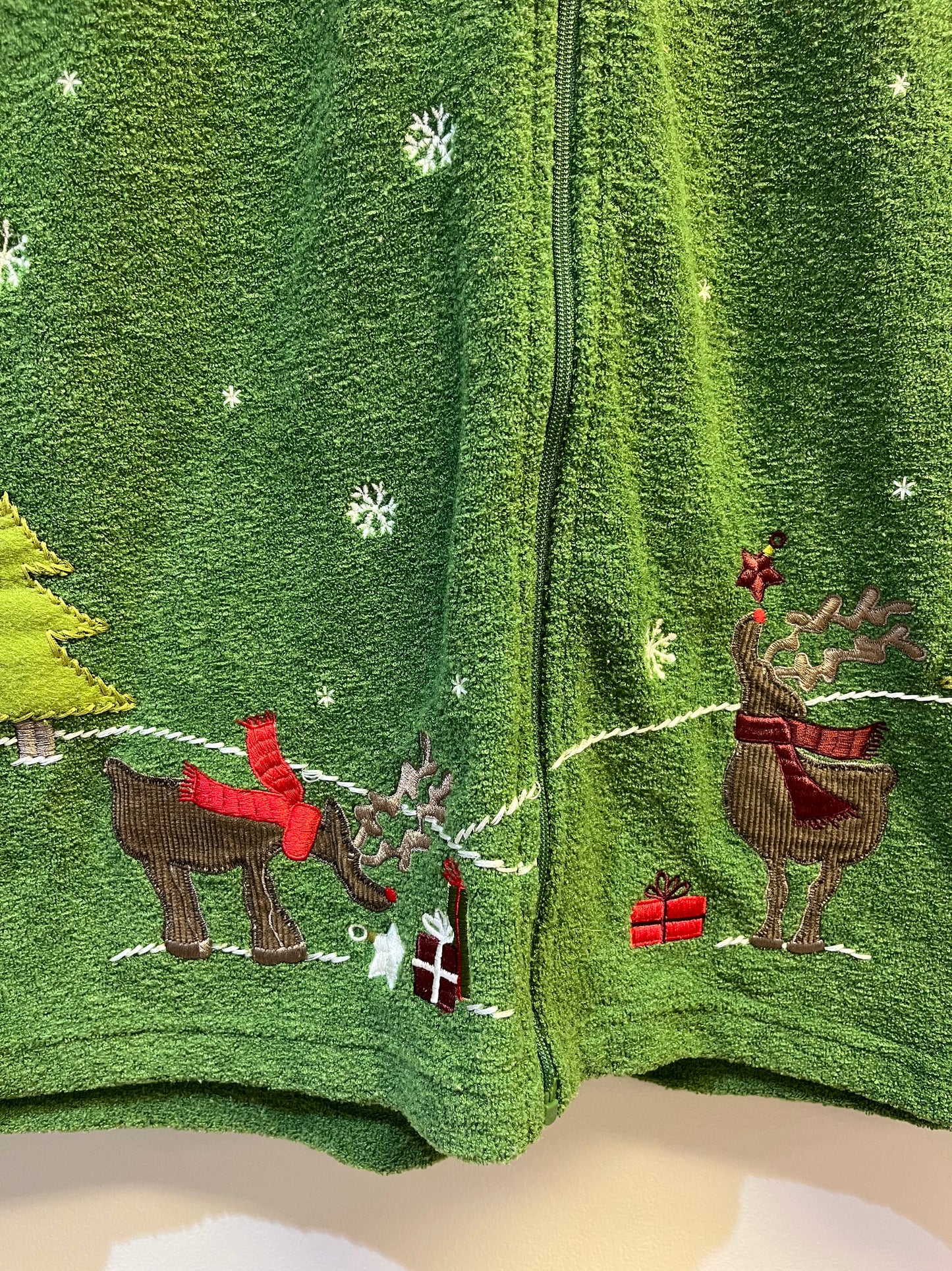 Green Reindeer Vest