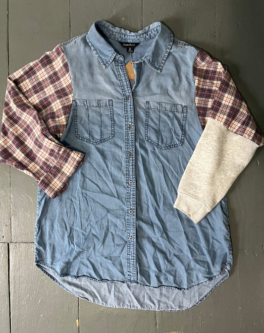 Flannel Sleeve Top