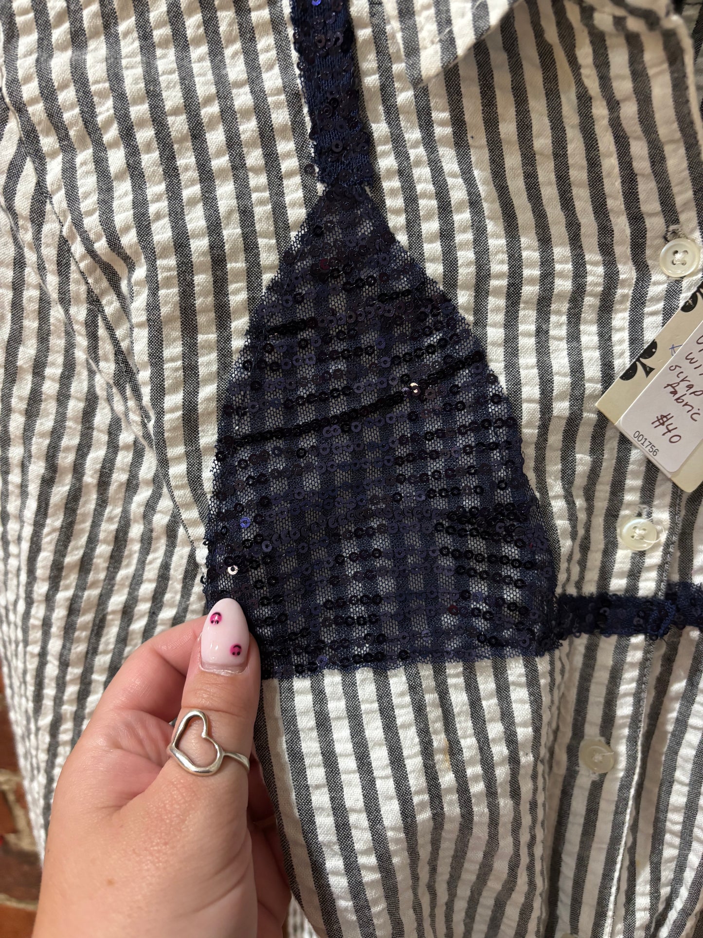 Upcycled Bikini Cropped Buttondown