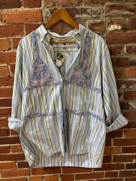 Upcycled Bikini Buttondown
