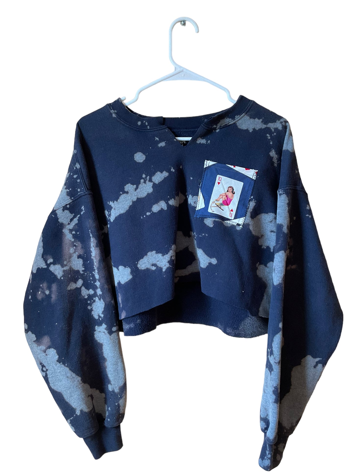 Cropped Bleached Crewneck