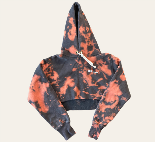 Cropped & Bleached Champion Hoodie