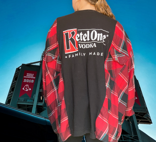 Ketel One/ Red Sox Flannel Sweatshirt